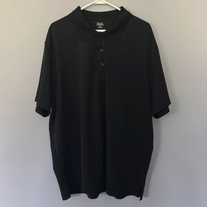 Falls Creek Black Short Sleeve Polo Collared Shirt in Size XXL